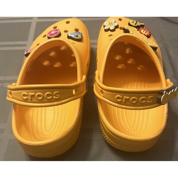 CROCS Justin Bieber DREW HOUSE Yellow Clog NEW Mens Size 7 Women’s 9 main image 4